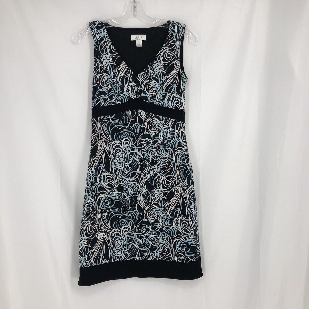 LOFT Petites Floral V-Neck Sleeveless Dress Size 2P